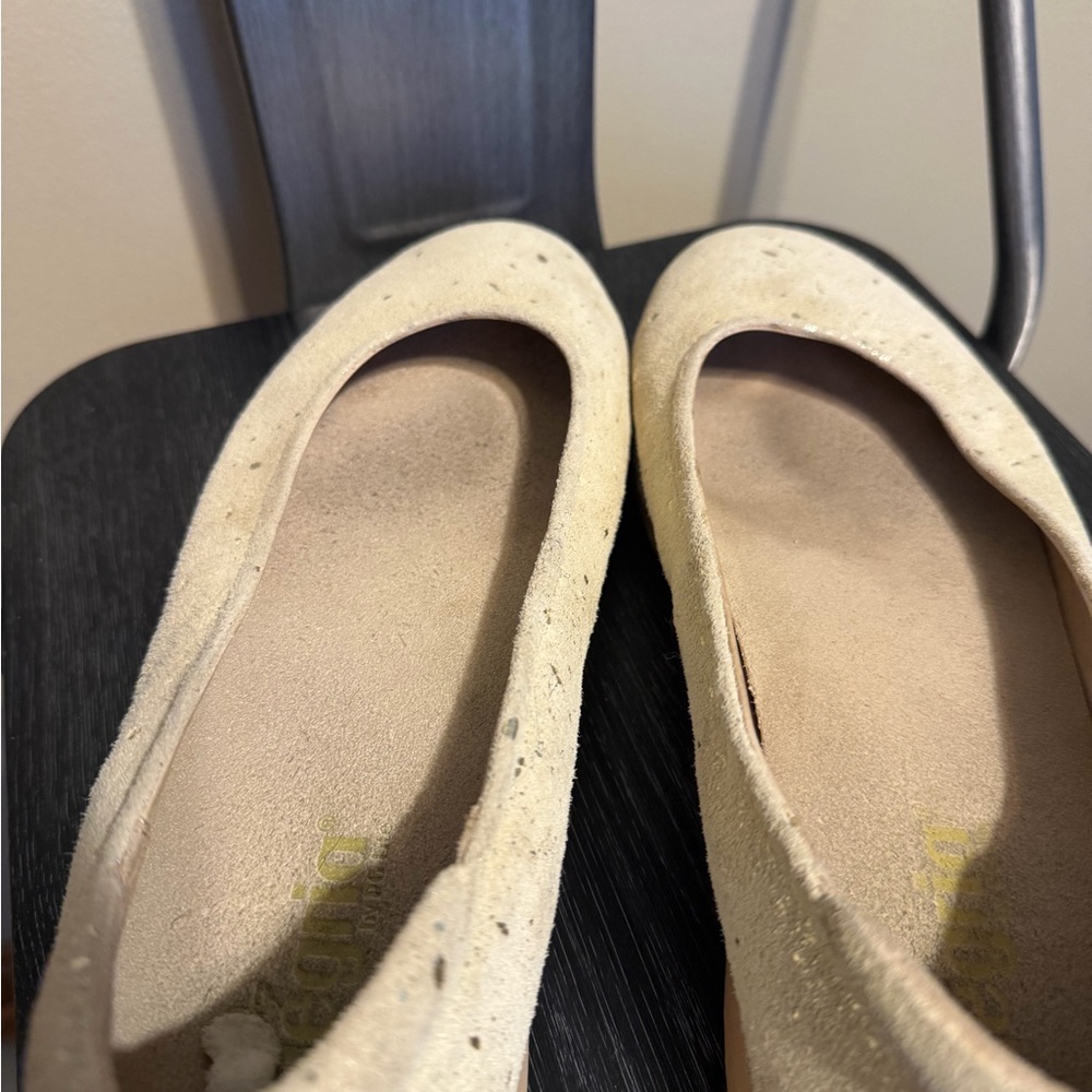 Alegria Leather Comfort Ballet Flats Cream Speckled Women’s 10 - Picture 11 of 12